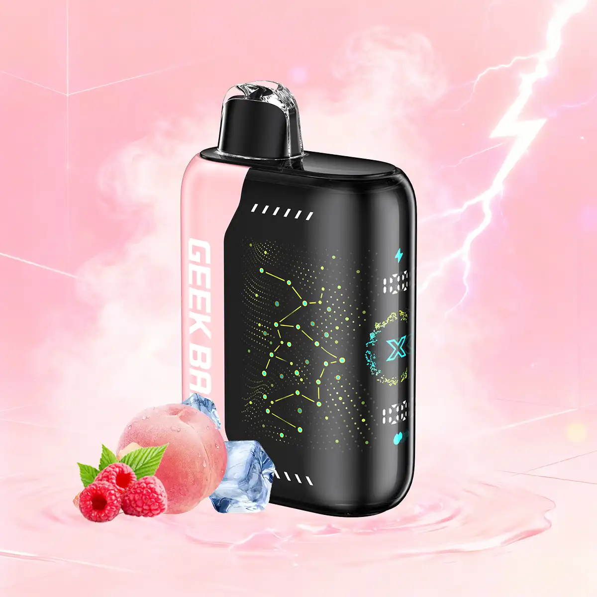 White Peach Raspberry GEEK BAR Pulse X 25K Disposable Vape
