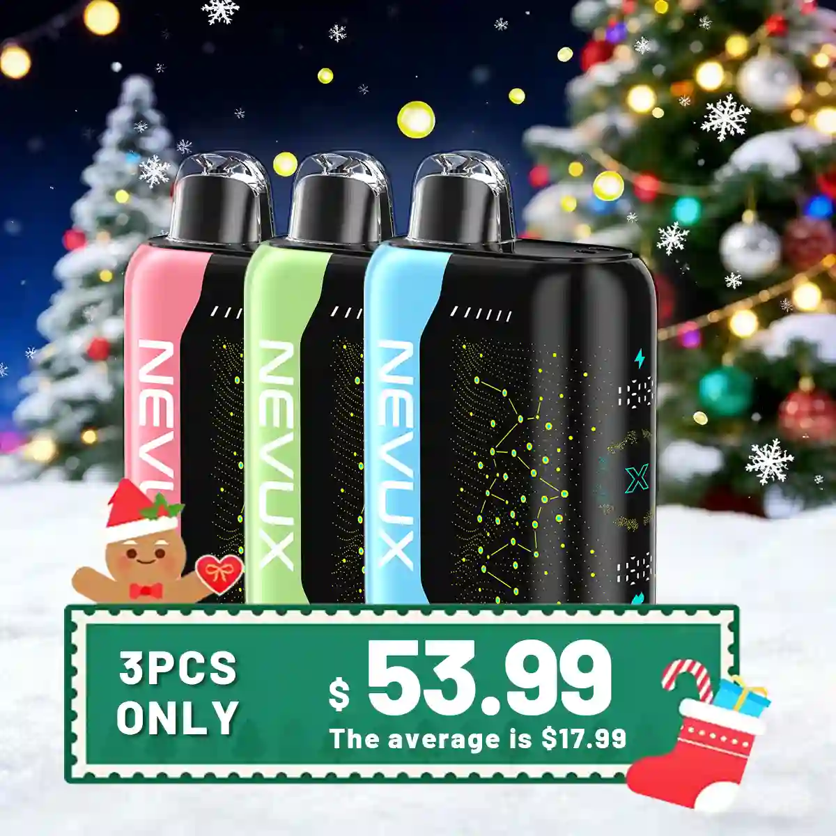 3-PCS NEVUX 40K combination package, optional flavor