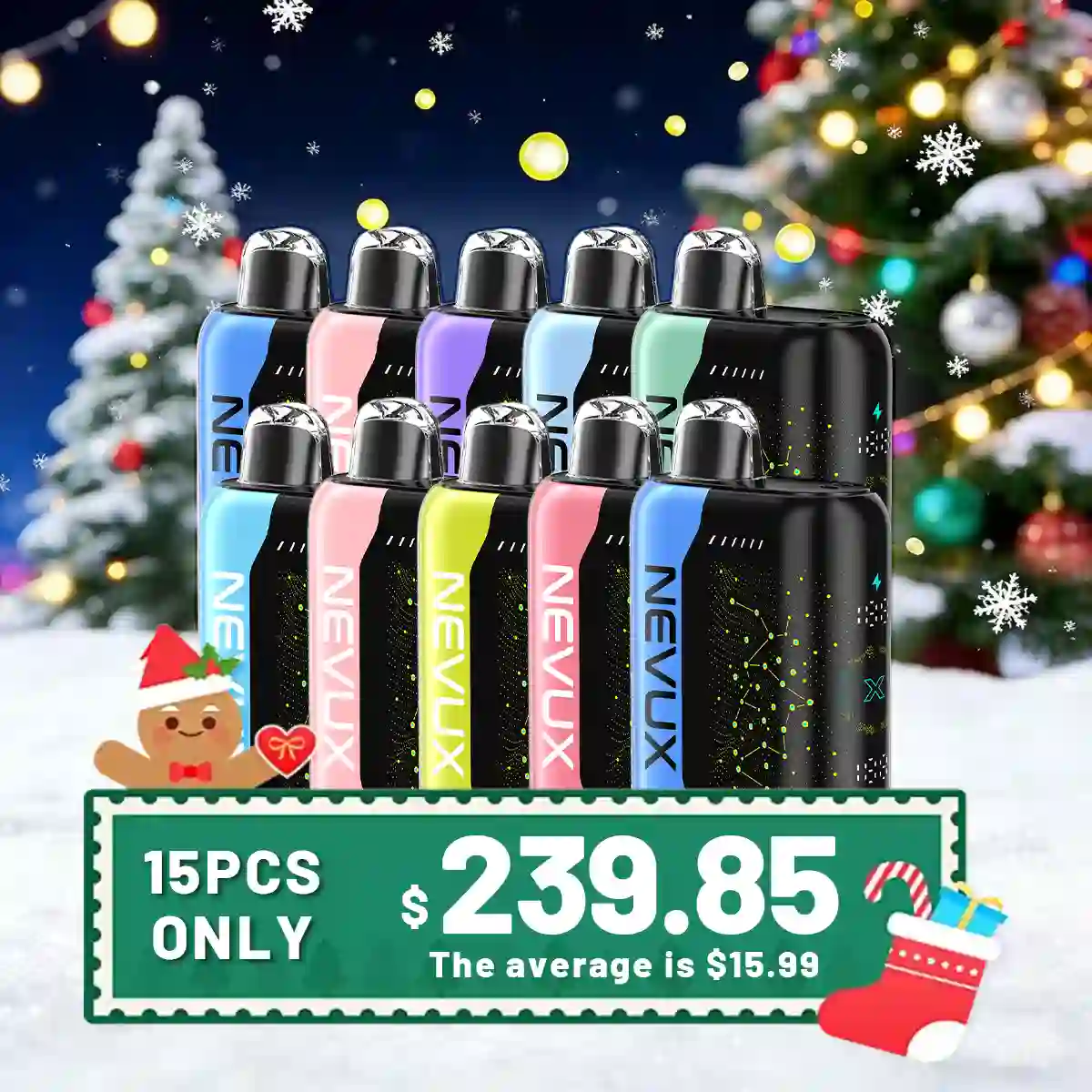 15-PCS NEVUX 40K combination package, optional flavor