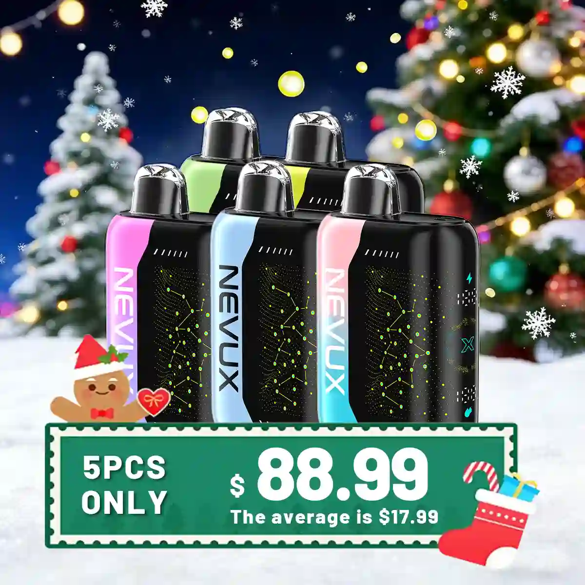 5-PCS NEVUX 40K combination package, optional flavor