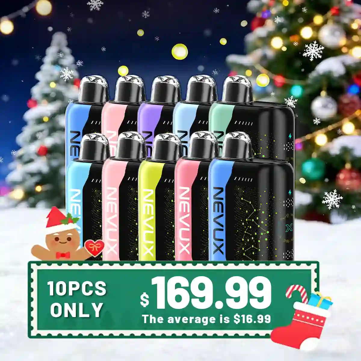 10-PCS NEVUX 40K combination package, optional flavor